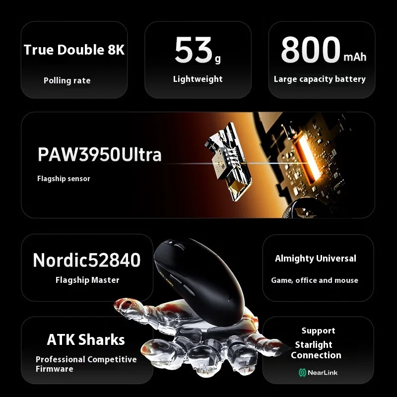ATK A9 ウルトラ ワイヤレス ゲーミングマウス A9/ - Gaming Hand Accessories のレビューと価格