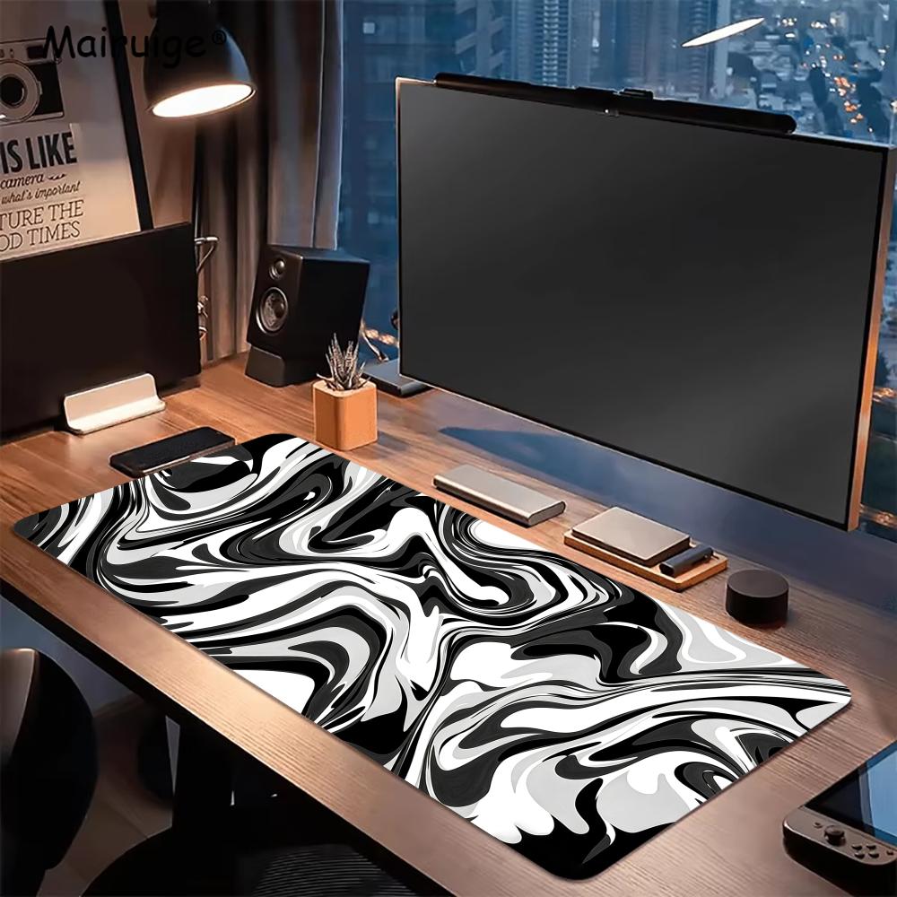抽象的な流体デザインの滑り止めゴム製デスクマット、コンピュー - Gaming Accessories For Pc Setup のレビューと価格