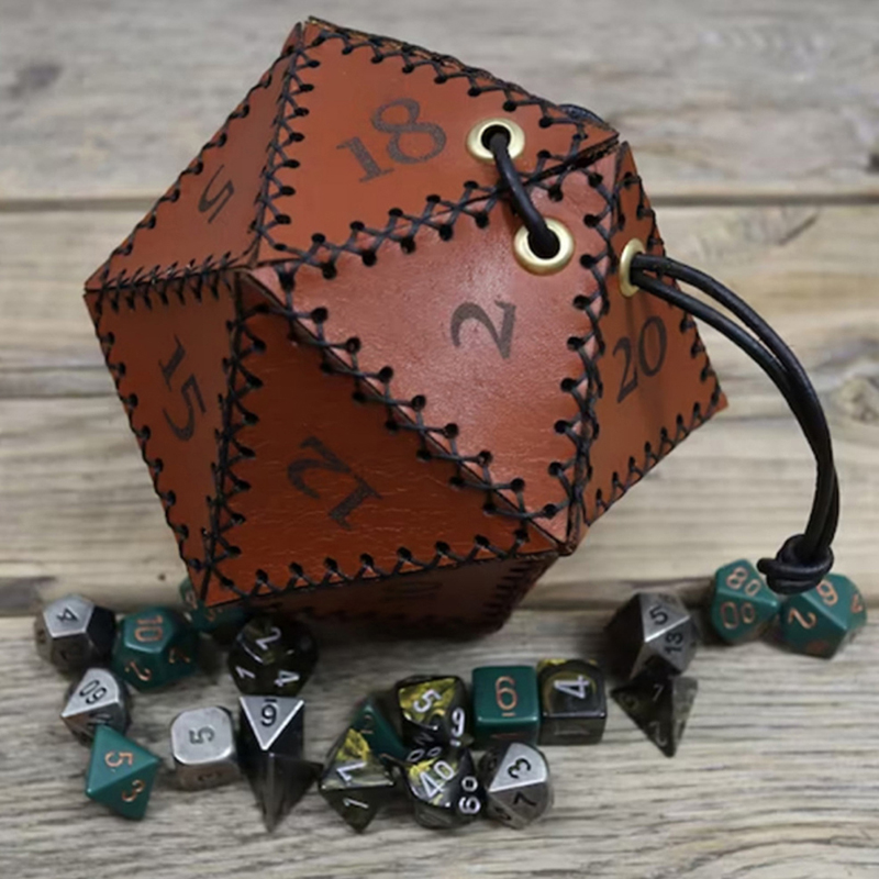 レザー D20 ダイスバッグ 多角形収納ボックス 強化された - Gaming Accessories Gift Ideas のレビューと価格
