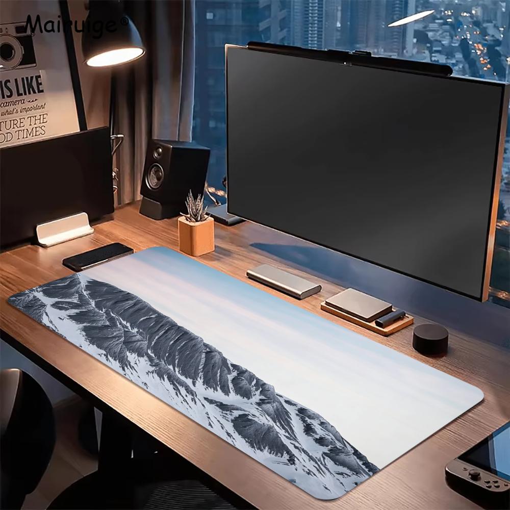 マウンテンスノーアンチスリップラバーゲーミングマウスパッド大 - Gaming Accessories For Pc Setup のレビューと価格
